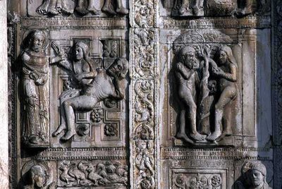 Detail from the south side of the west porch, c.1120-38 by Nicholaus